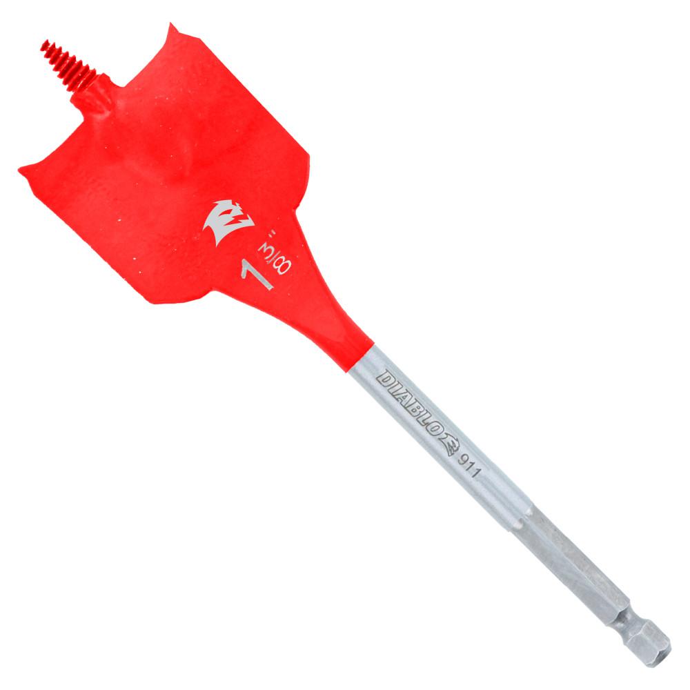 Diablo 1-3/8 in. X 6 in. L High Speed Steel Clean Wood Spade Bit Hex Shank
