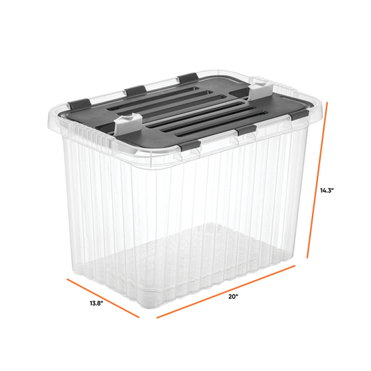 Deep Storage Container with Hinged Lid (52 Qt.)