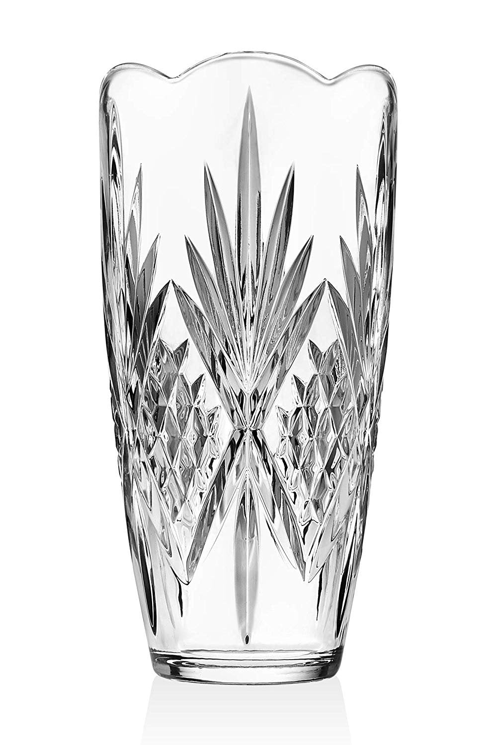 Dublin Crystal Large Scalloped Vase