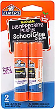 SCHOOL WASHABLE GLUE STICK .021 2 PK.