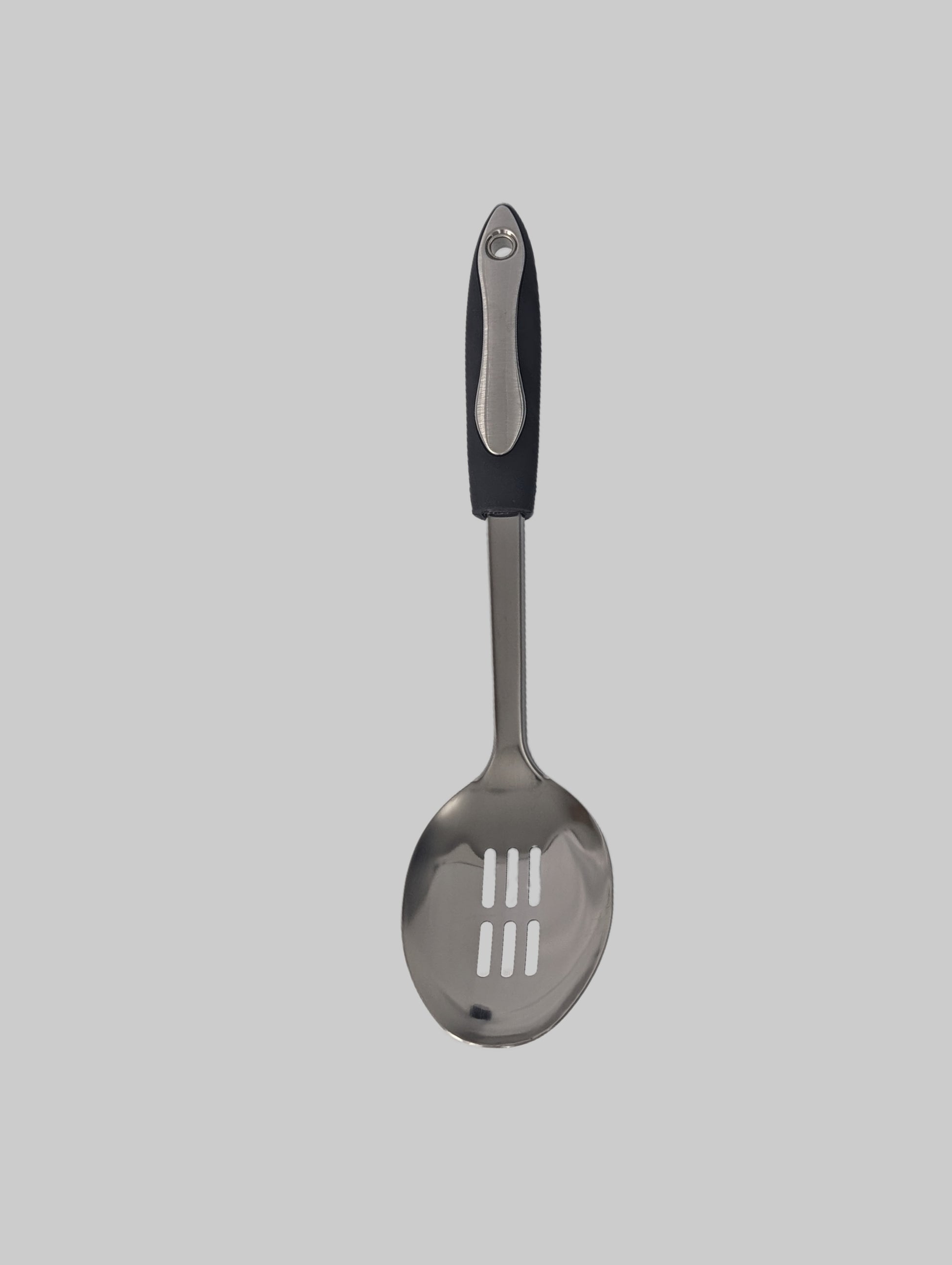 EFG Home, Rubber Handle Stainless Steel Slotted Spoon 2
