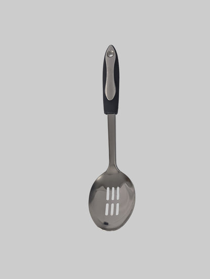 EFG Home, Rubber Handle Stainless Steel Slotted Spoon 2