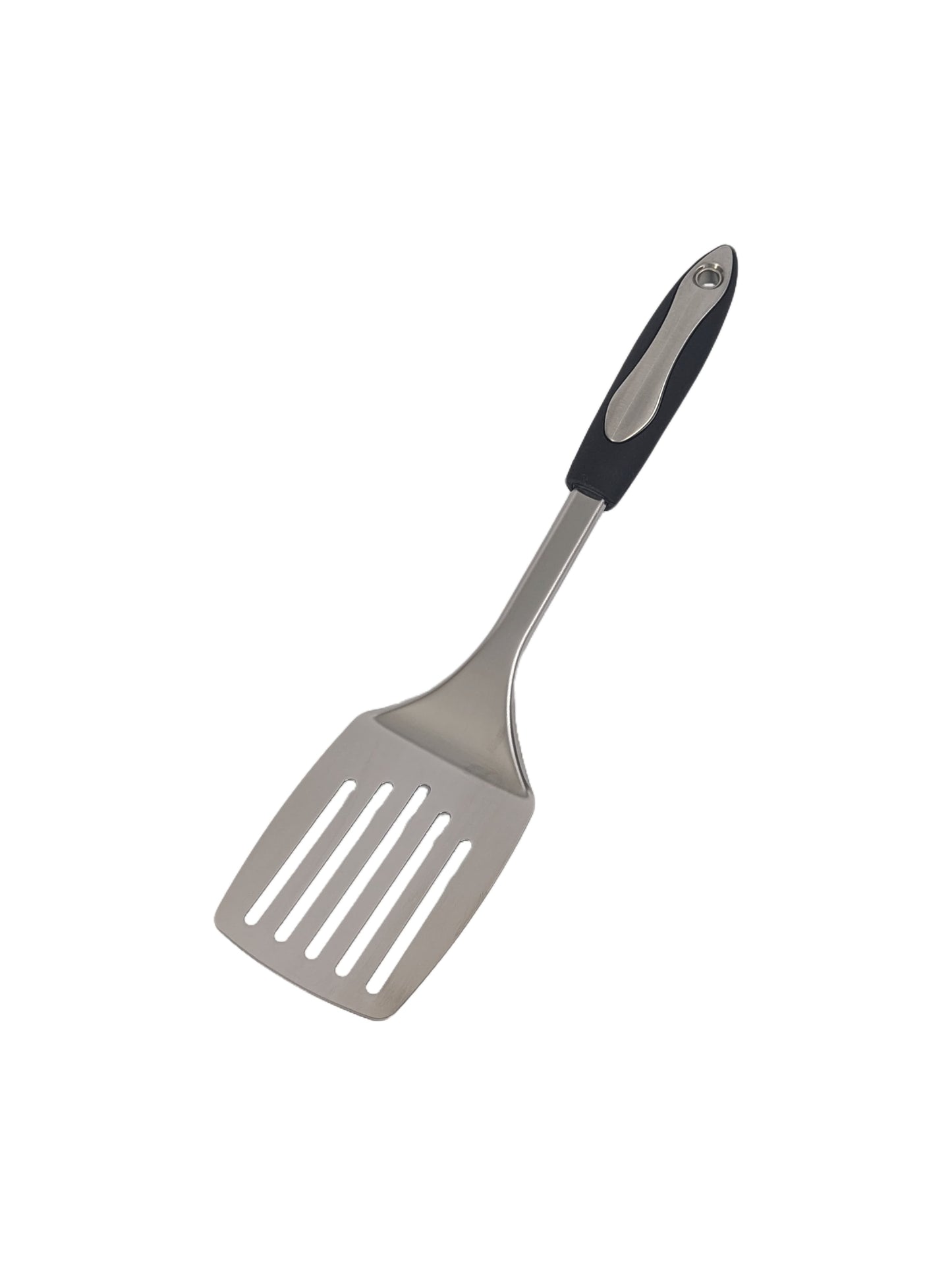 EFG Home, Rubber Handle Stainless Steel Slotted Turner 2