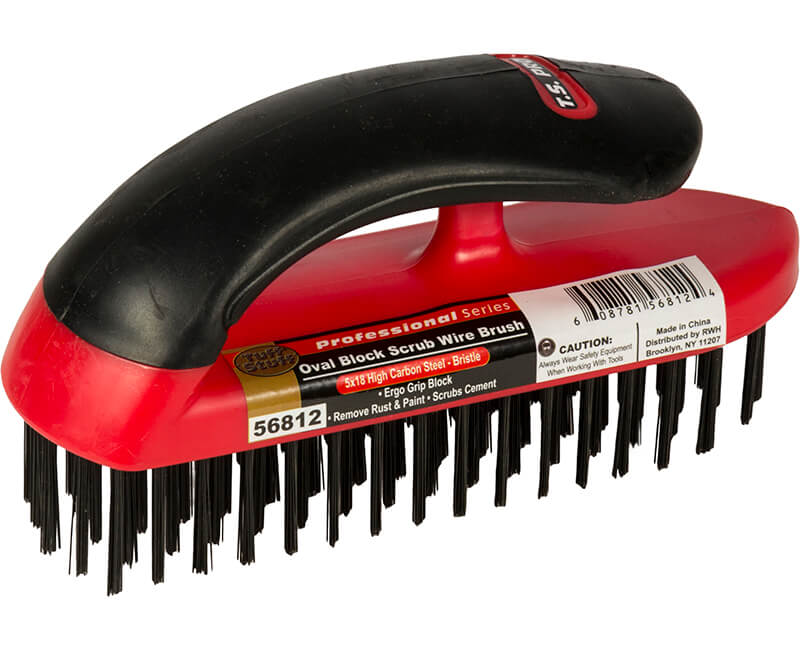 ERGO GRIP OVAL BLOCK SCRUB BRUSH 5X18 HIGH CARBON