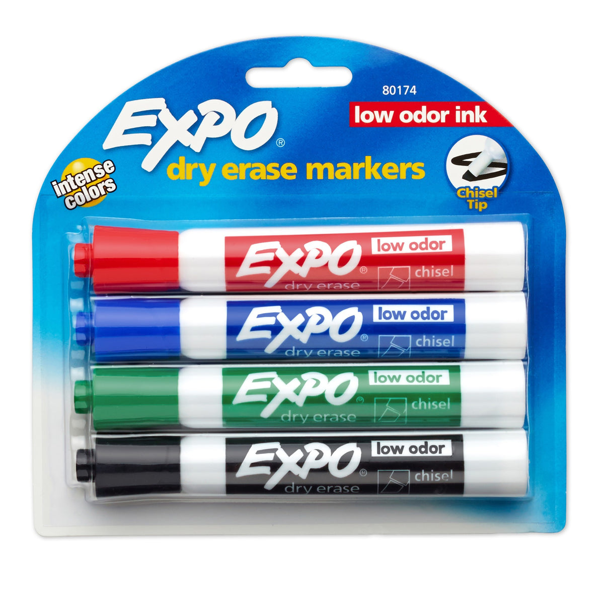 EXPO MRK,CHIS,4PK BLK,BL,RD,GR