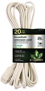 EXT.CORD-16/2- WHITE 20 FT