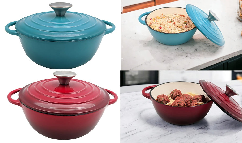 Enamel Cast Iron Dutch Oven Casserole 9.5"