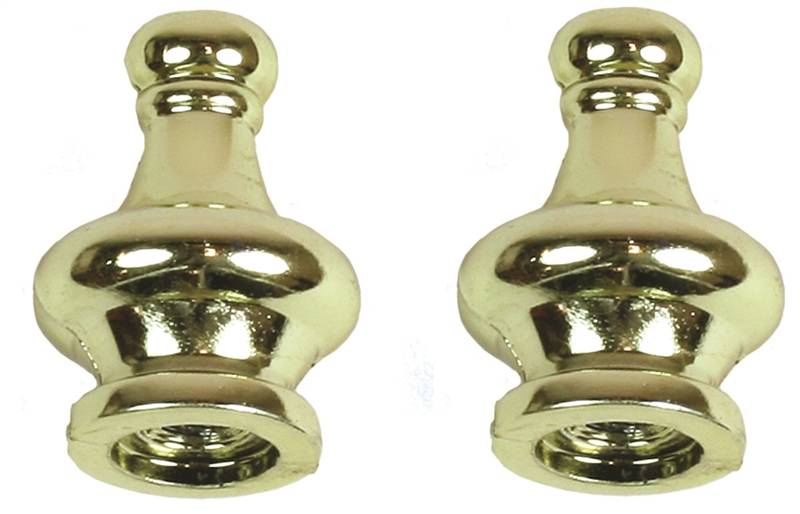 FINIAL 1-1/4" BRASS PK/2