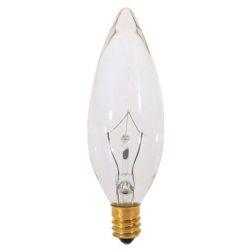 FLAME TIP-MED BASE-40w-CLEAR