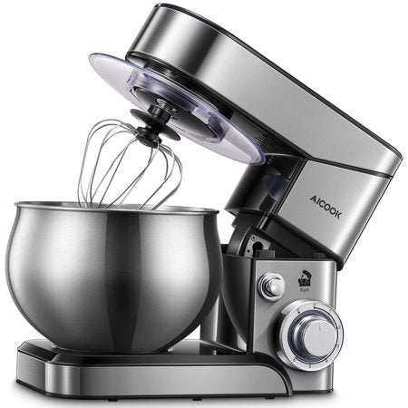 FOHERE 5.8 Qt Stand Mixer 6 Speed Stainless Steel Mixer Powerful Kitchen Dough Mixers