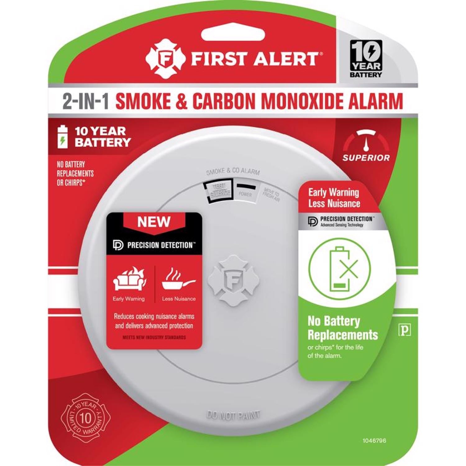 First Alert Combo 2 IN 1 Smoke & Carbon Alarm 10 YR 1