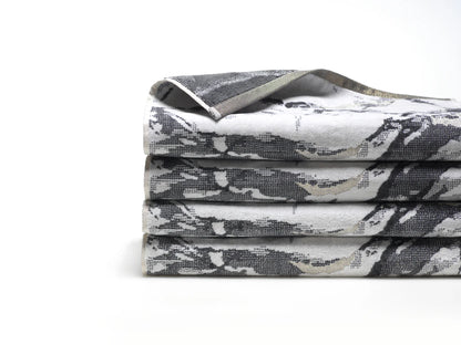 Granite White /Gray /Metallic Hand Towel 2