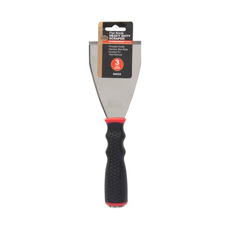 HEAVY DUTY EXTENDABLE FLAT BLADE SCRAPER STAINLESS 2
