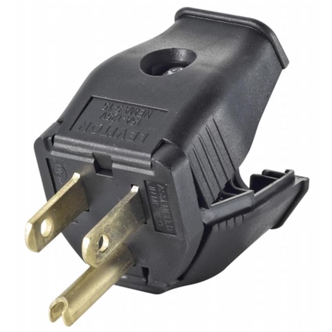 HINGED PLUG 15A-BLACK