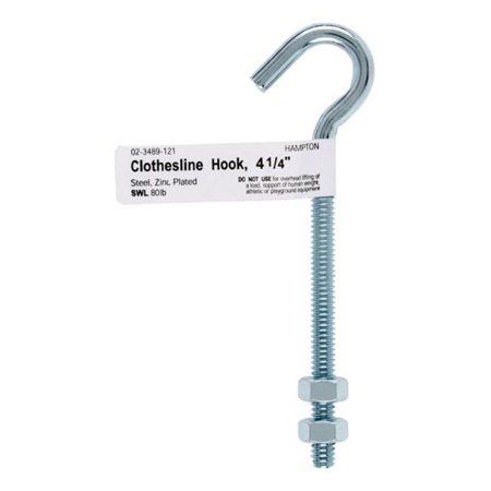 HOOK CLOTHSLN 1/4"X4.25"