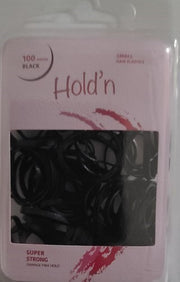Hair Elestic- Poly- Small- Black- 100 Ct.