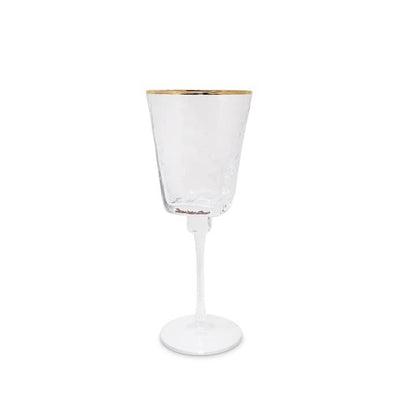 Hammered Tumblers Square Shaped with Gold Rim