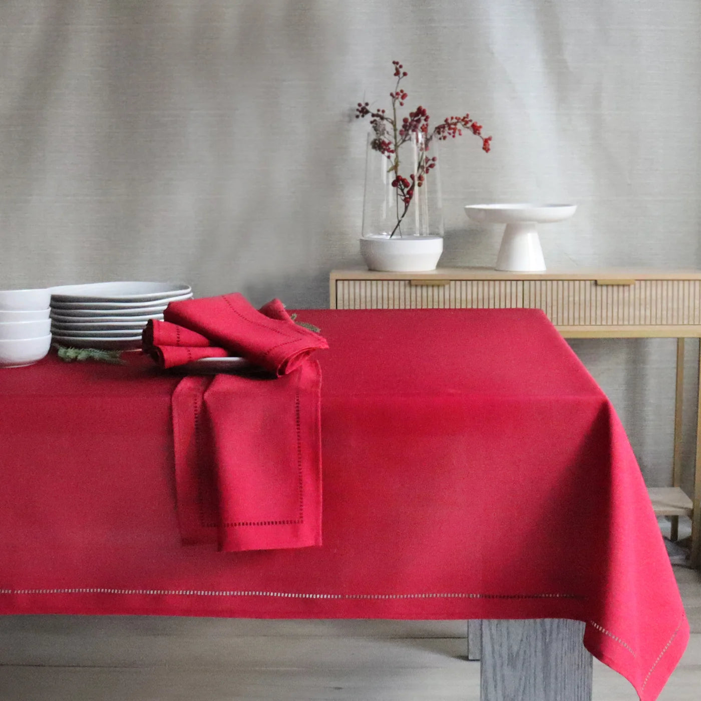 Harman Table Cloth, Red, 60" x 120"
