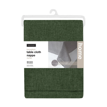 Hemstitch Tablecloth, Green, 60x90 1