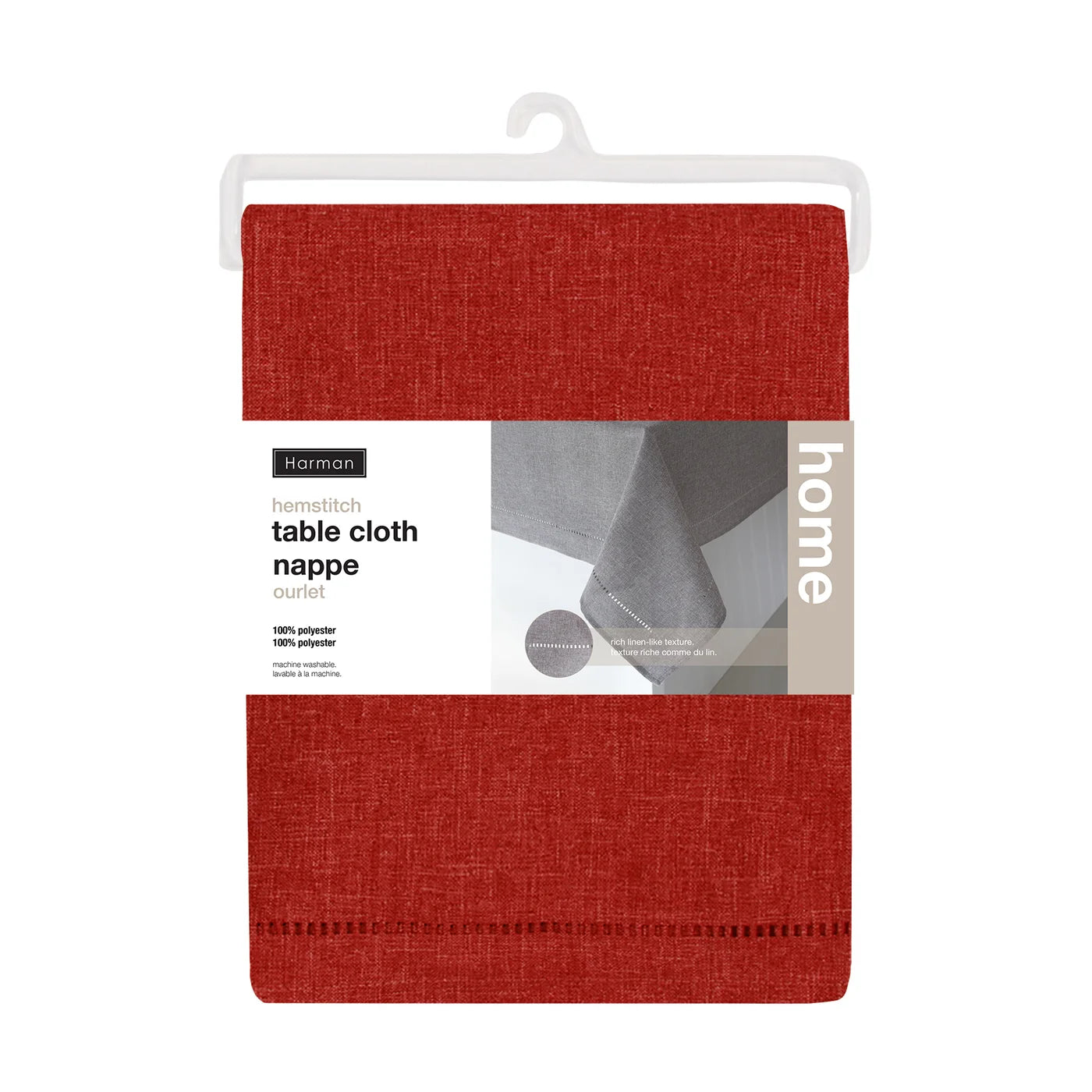 Hemstitch Tablecloth Red 52x70 1