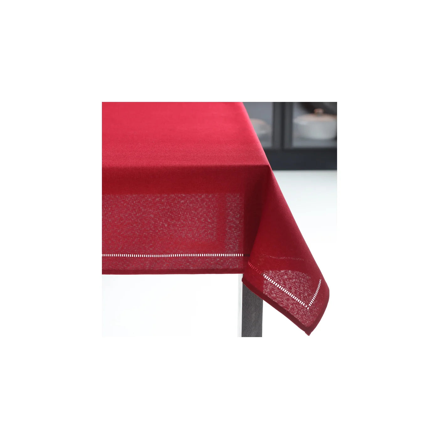 Hemstitch Tablecloth Red 52x70 2