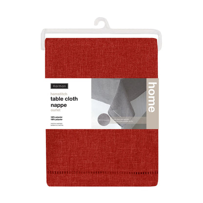 Hemstitch Tablecloth Red 60x90 2