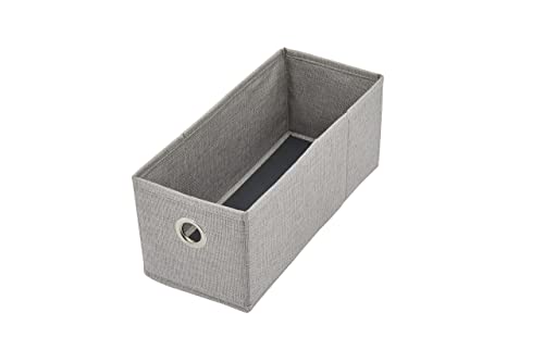 HomeHaven Fabric Bins (Grey, W6"xH5"xL13.75") 2