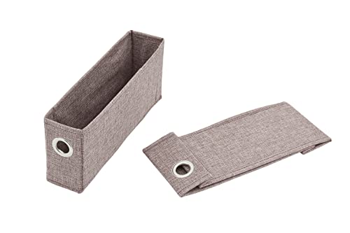 HomeHaven Fabric Bins (Pink, W3"xH6"xL13.75") 2