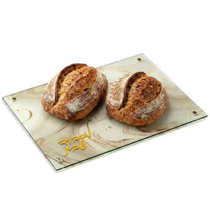beige marble Challah Board