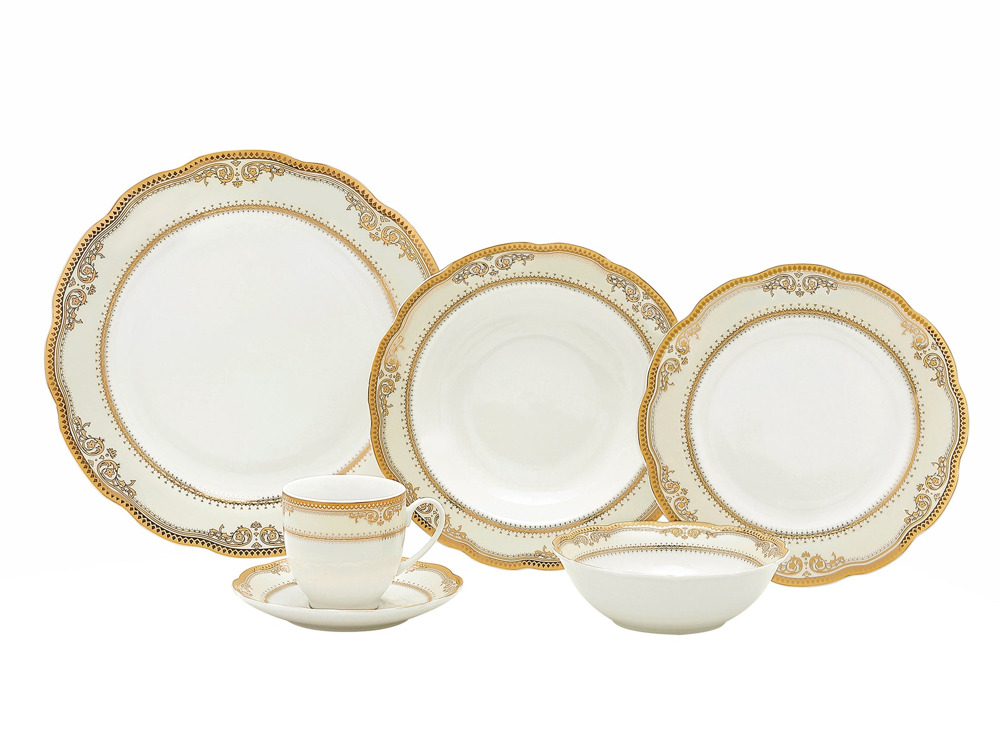 ISABELLA DESIGN Porcelain  24 PIECE Service For 4 2