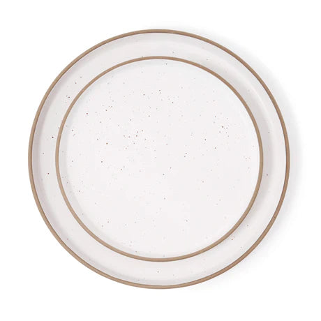 Inwood White Speckled Stoneware 12 Piece Dinnerware Set, Service for 4