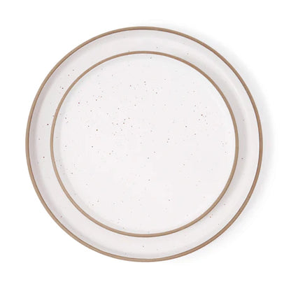 Inwood White Speckled Stoneware 12 Piece Dinnerware Set, Service for 4