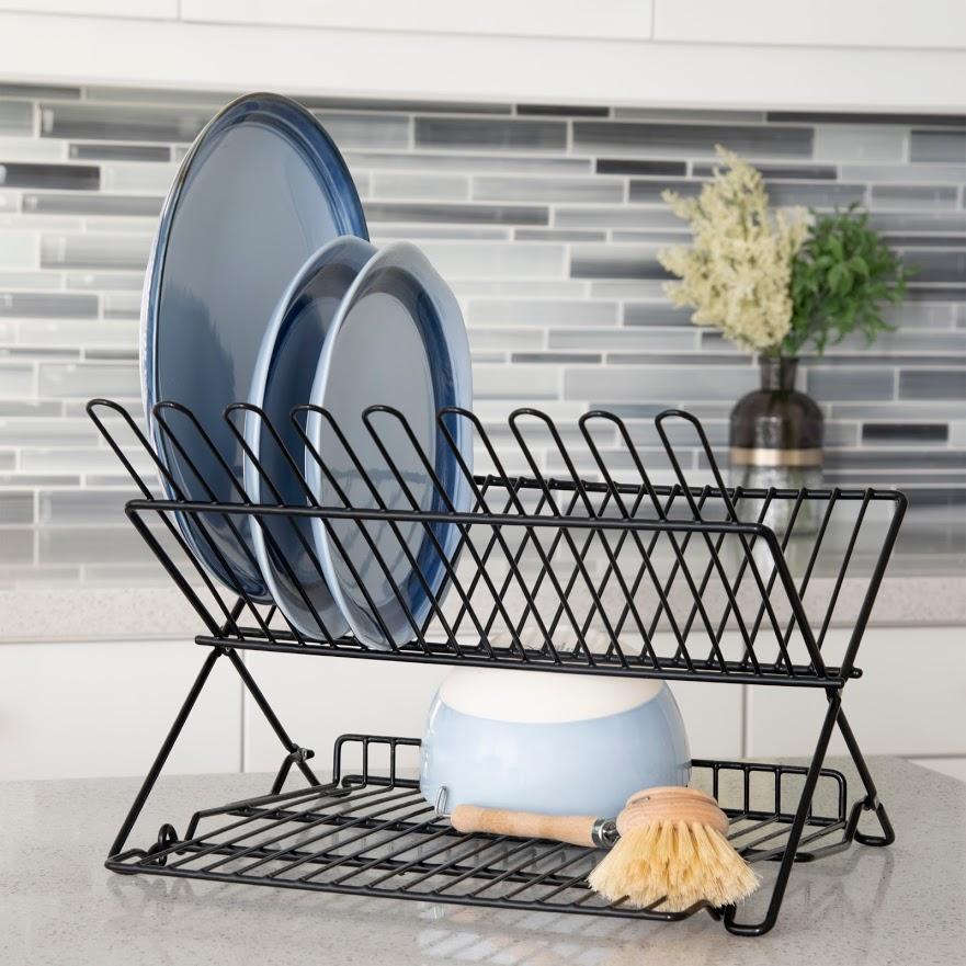 Jr. Folding Dish Rack Black