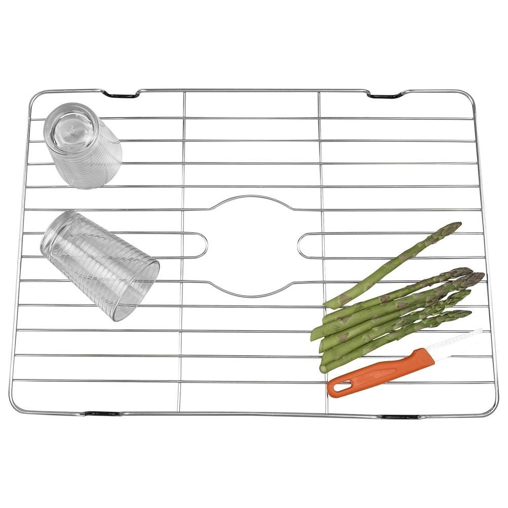 Jumbo Stainless Steel Sink Protector with Coated Feet 23" x 14⅜" x 1" H