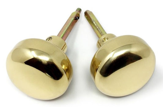 DOOR KNOB-BRASS-SOLID-ROUND SHAPE