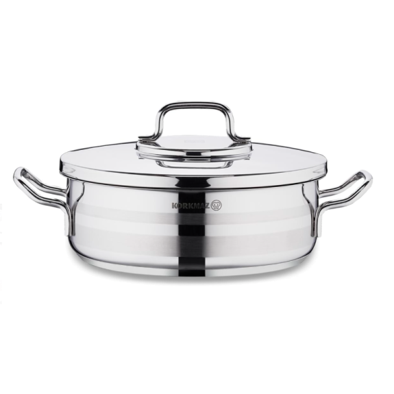 Korkmaz Low Casserole Stockpot 6 Litter