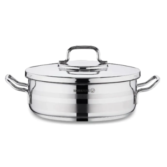 Korkmaz Low Casserole Stockpot 7 Litter