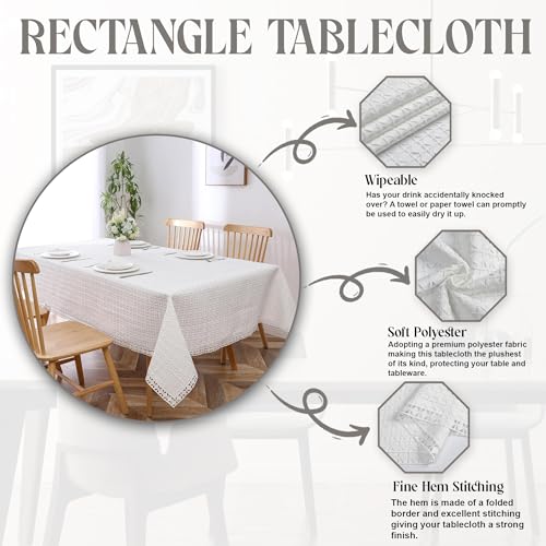 Lace Diamond Tablecloth 70x108 3