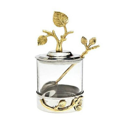 Leaf Jam Jar with Spoon