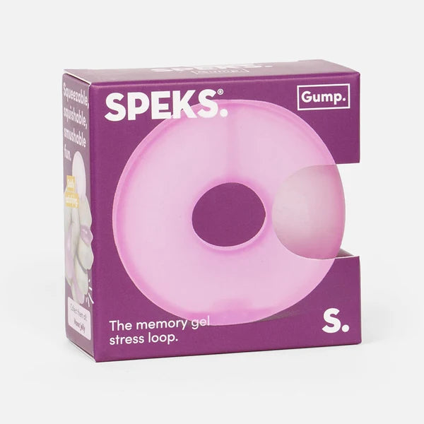 Speks Gump Loop Memory Gel Stress Ball - Moon Jelly