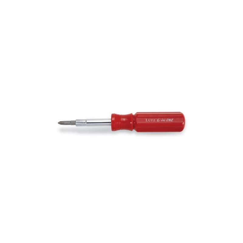 Lutz 6 in 1 Screw Driver Red