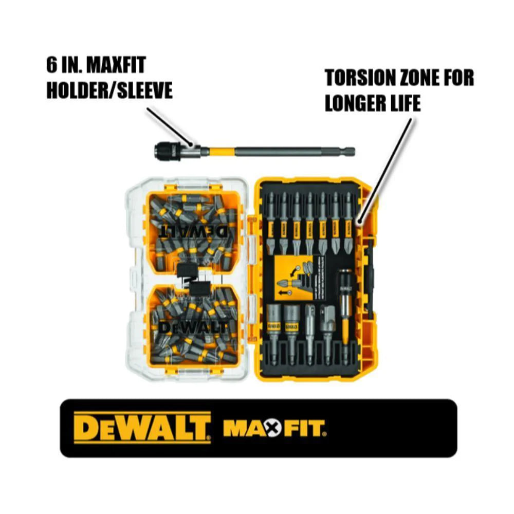 DeWalt Maxfit Screwdriver Bit Set Steel 60 pc