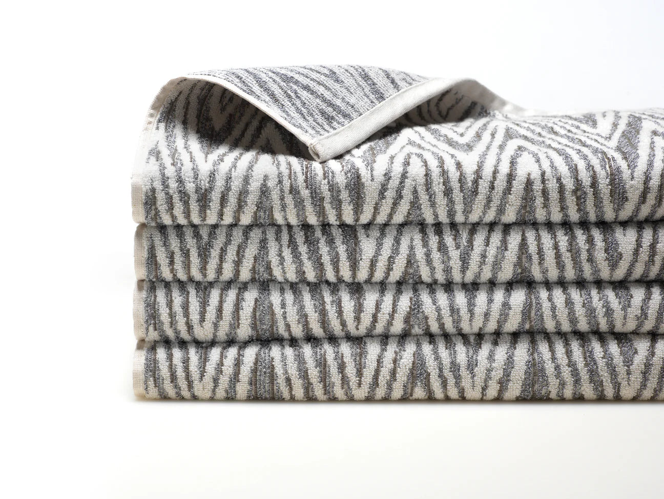 Hand Towel, Medley White Grey