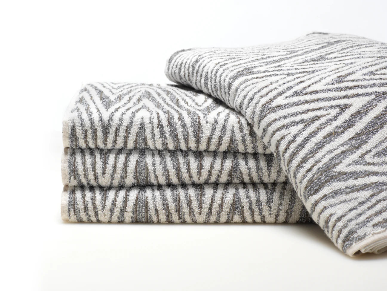 Hand Towel, Medley White Grey