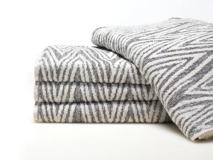 Hand Towel, Medley White Grey