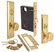 MORTISE LOCKSET/ ENTRY/ STANDARD TRIM & FACEPLATE 1