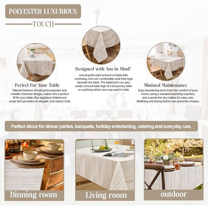 Majestic Tablecloth, Lush Gold 9