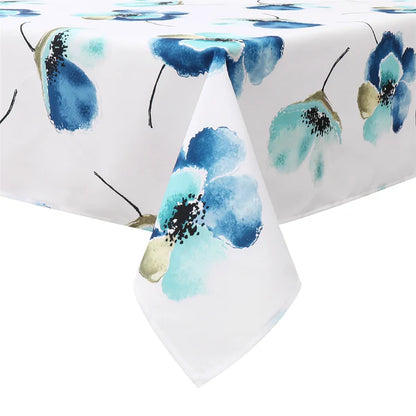 Majestic Tablecloth, Poly - Blue Floral 11