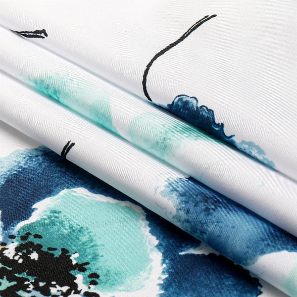 Majestic Tablecloth, Poly - Blue Floral 2