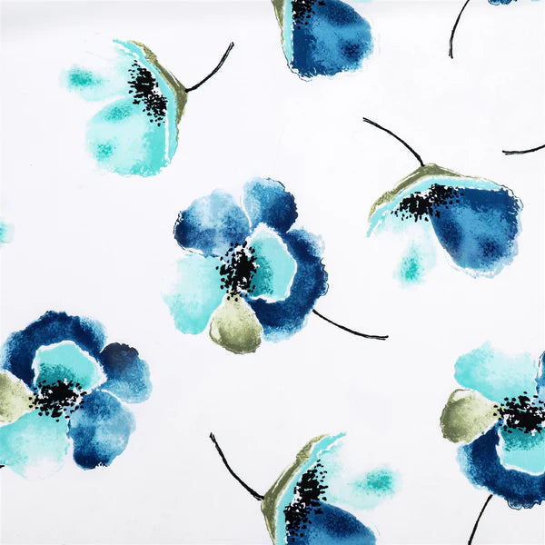 Majestic Tablecloth, Poly - Blue Floral 4